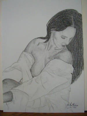 nude drawing in pencil